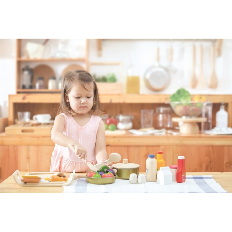 Comida y Bebida de Madera - Plan Toys