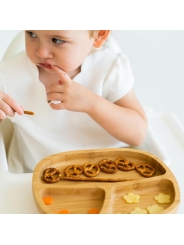 Plato Infantil de Madera de Bambú con Ventosa - Aúpa Organics