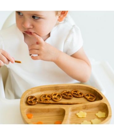 Plato Infantil de Madera de Bambú con Ventosa - Aúpa Organics