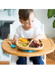 Plato Infantil de Madera de Bambú con Ventosa - Aúpa Organics