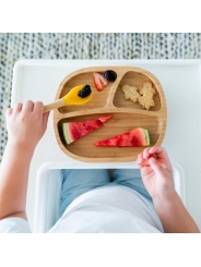 Plato Infantil de Madera de Bambú con Ventosa - Aúpa Organics