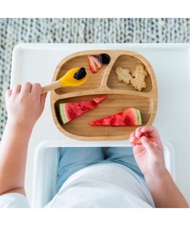 Plato Infantil de Madera de Bambú con Ventosa - Aúpa Organics