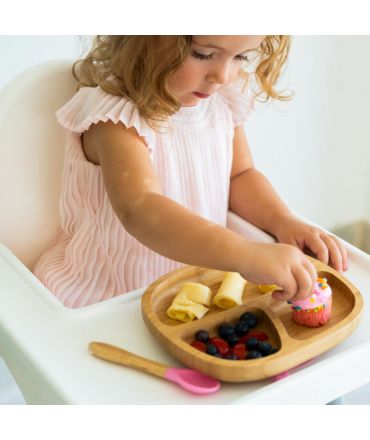 Plato Infantil de Madera de Bambú con Ventosa - Aúpa Organics