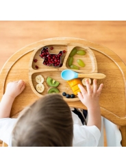 Plato Infantil de Madera de Bambú con Ventosa - Aúpa Organics