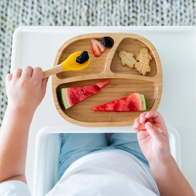 Plato Infantil de Madera de Bambú con Ventosa - Aúpa Organics
