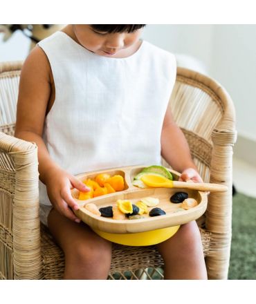 Plato Infantil de Madera de Bambú con Ventosa - Aúpa Organics Plato Infantil de Madera de Bambú con Ventosa - Aúpa Organics