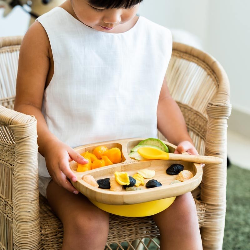Plato Infantil de Madera de Bambú con Ventosa - Aúpa Organics