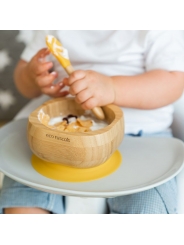 Bol Infantil de Madera de Bambú con Ventosa - Aúpa Organics