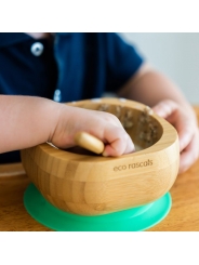 Bol Infantil de Madera de Bambú con Ventosa - Aúpa Organics