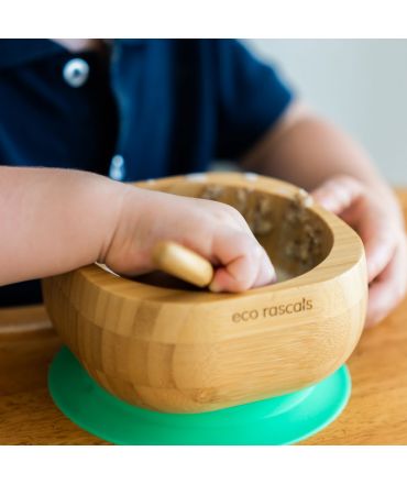 Bol Infantil de Madera de Bambú con Ventosa - Aúpa Organics