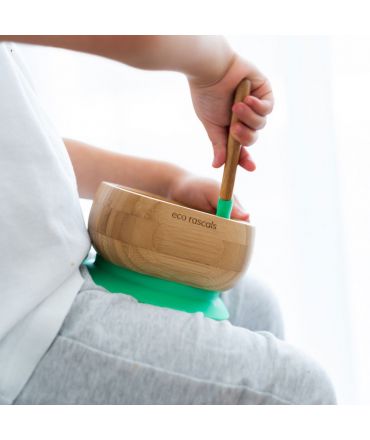 Bol Infantil de Madera de Bambú con Ventosa - Aúpa Organics