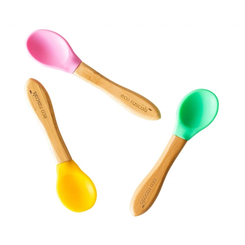 Cucharas Infantiles de Madera de Bambú - Aúpa Organics