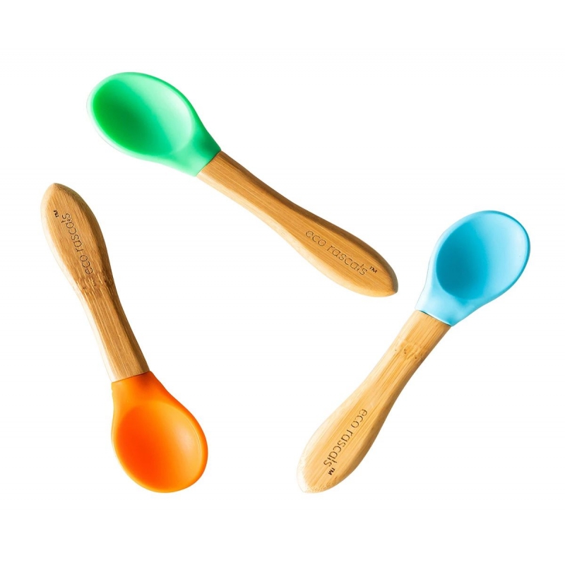 Cucharas Infantiles de Madera de Bambú - Aúpa Organics