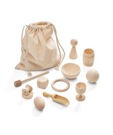 Pack Piezas de Madera 12 unidades - Cesto de los Tesoros