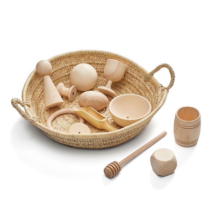 Pack Piezas de Madera 12 unidades - Cesto de los Tesoros