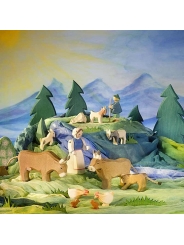 Telas y Animales de Madera Ostheimer - Aúpa Organics