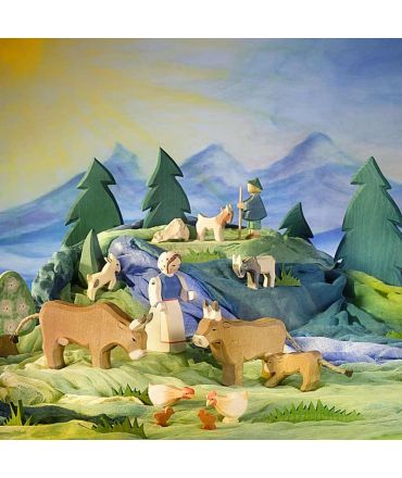 Telas y Animales de Madera Ostheimer - Aúpa Organics