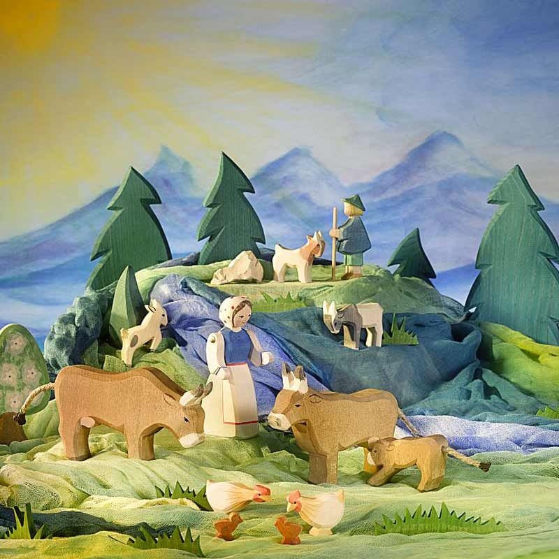 Telas y Animales de Madera Ostheimer - Aúpa Organics