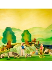 Telas y Animales de Madera Ostheimer - Aúpa Organics