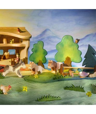 Telas y Animales de Madera Ostheimer - Aúpa Organics