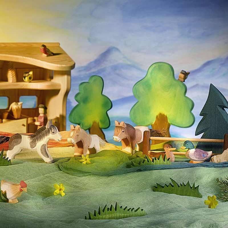 Telas y Animales de Madera Ostheimer - Aúpa Organics