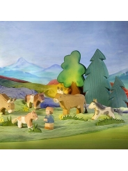 Telas y Animales de Madera Ostheimer - Aúpa Organics