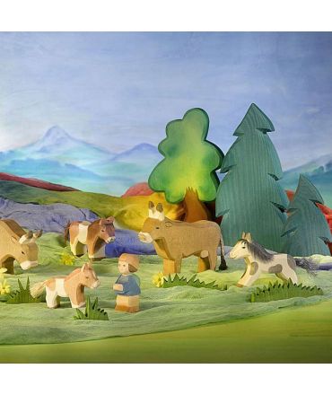 Telas y Animales de Madera Ostheimer - Aúpa Organics