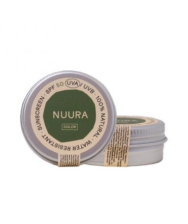 Protector Solar Ecológico Facial Sólido COLOR NUURA 50 spf - Aúpa Organics