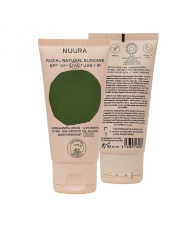 Protector Solar Ecológico Facial COLOR NUURA 50 spf - Aúpa Organics