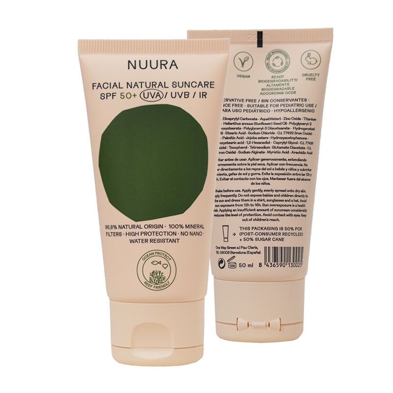 Protector Solar Ecológico Facial NUURA 50 spf - Aúpa Organics