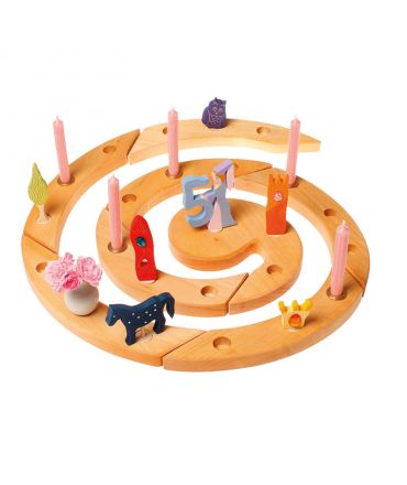 Caballo Azul Figura Anillo de Cumpleaños Grimm's - Aúpa Organics