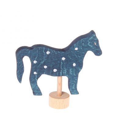 Caballo Azul Figura Anillo de Cumpleaños Grimm's - Aúpa Organics