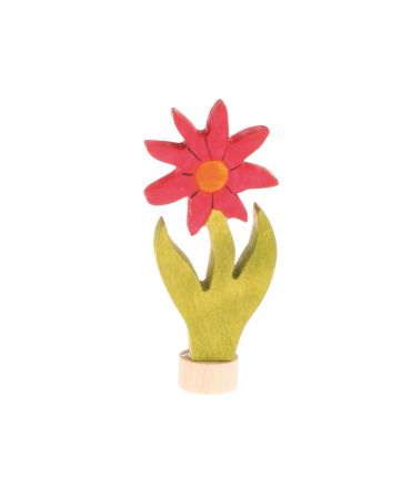 Flor roja Figura Anillo de Cumpleaños Grimm's - Aúpa Organics