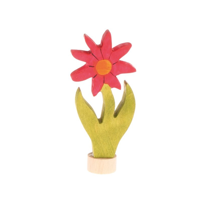 Flor roja Figura Anillo de Cumpleaños Grimm's - Aúpa Organics