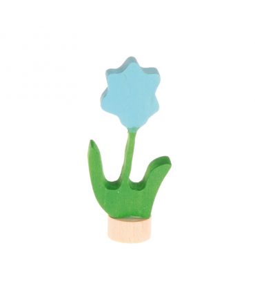 Flor Azul Figura Anillo de Cumpleaños Grimm's - Aúpa Organics