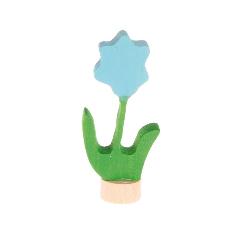 Flor Azul Figura Anillo de Cumpleaños Grimm's - Aúpa Organics