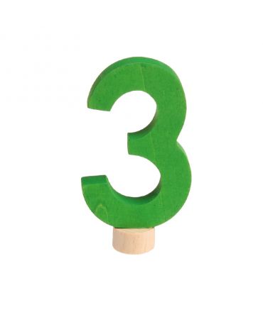 Número 3 Figura Anillo de Cumpleaños Grimm's - Aúpa Organics